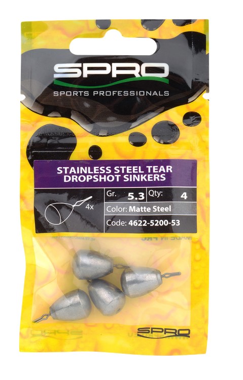 Spro Stainless Steel Tear Dropshot Sinkers