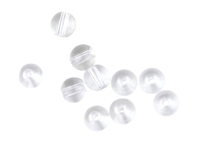 Spro Round Smooth Glass Beads - Clear Diamond