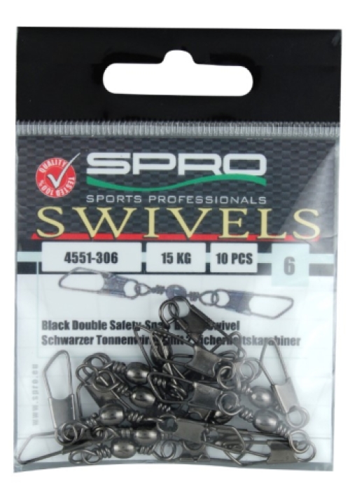 Spro Swivels - Double Safety Snap Swivel