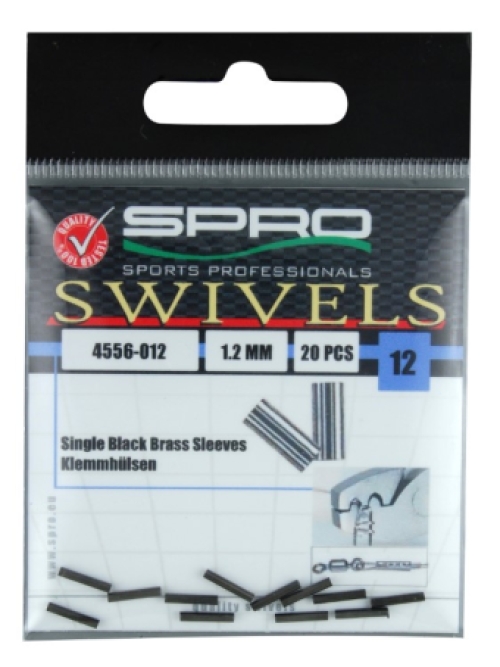 Spro Swivels - Black Brass Single Sleeve