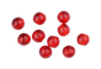 Spro Round Smooth Glass Beads - Ruby Red