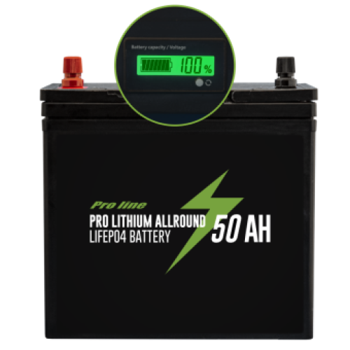 Proline Pro Lithium Allround LiFe PO4 Battery 50 Amp (Incl. Charger)