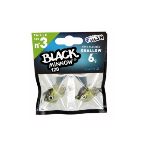 Fiiish Black Minnow 120 - Jig Heads 6gr Khaki