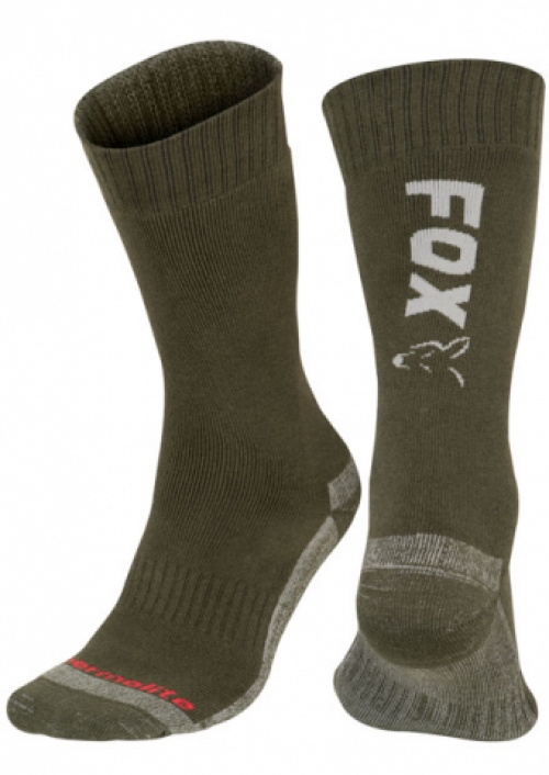 Fox Green/Silver Thermolite Long Socks