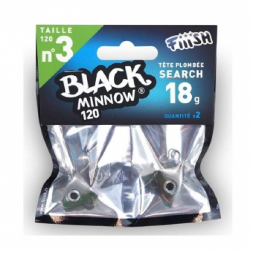 Fiiish Black Minnow 120 - Jig Heads 18gr Khaki