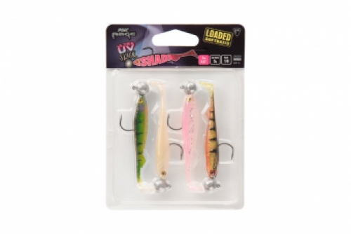 Fox Rage Slick Shad Loaded UV Mixed Colour Packs x4